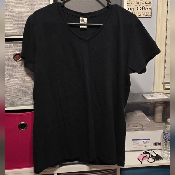 Gildan Black and White Short Sleeve Tee Graphic Design - Picture 4 of 6